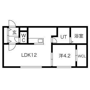 L/R YAMAHANA(1LDK/4階)の間取り写真