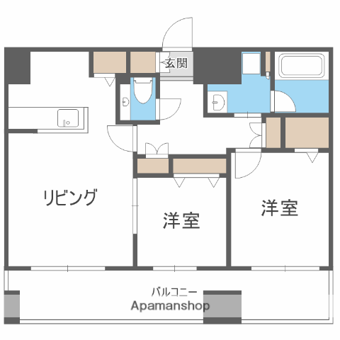 MJ SQUARE KOTONI(2LDK/2階)の間取り写真