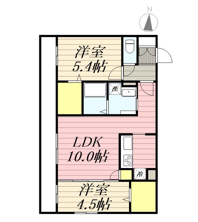 ヴィレッジ表参道(2LDK/3階)の間取り写真