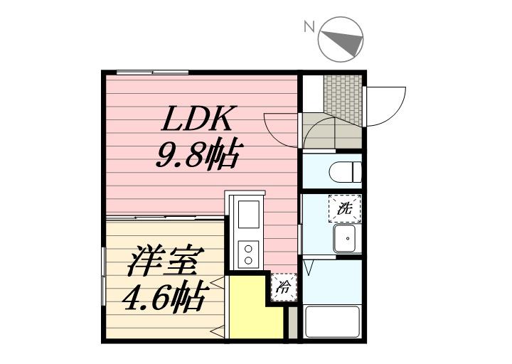 K・Sー11(1LDK/3階)の間取り写真