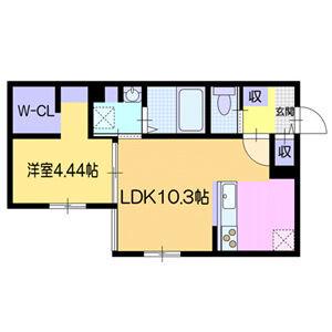 アーバス南円山(1LDK/3階)の間取り写真