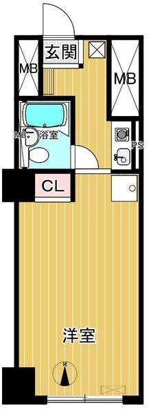 チサンマンション札幌第8(ワンルーム/9階)の間取り写真