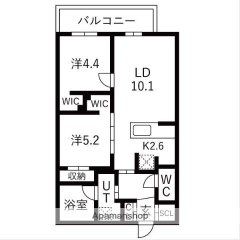 LEIALII511(2LDK/4階)の間取り写真