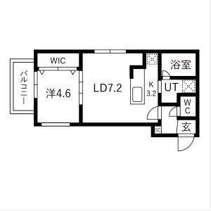 BALBONI山鼻(1LDK/4階)の間取り写真