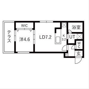 BALBONI山鼻(2DK/1階)の間取り写真