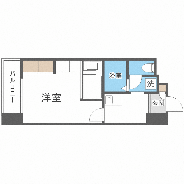 CANVASSすすきの(ワンルーム/4階)の間取り写真