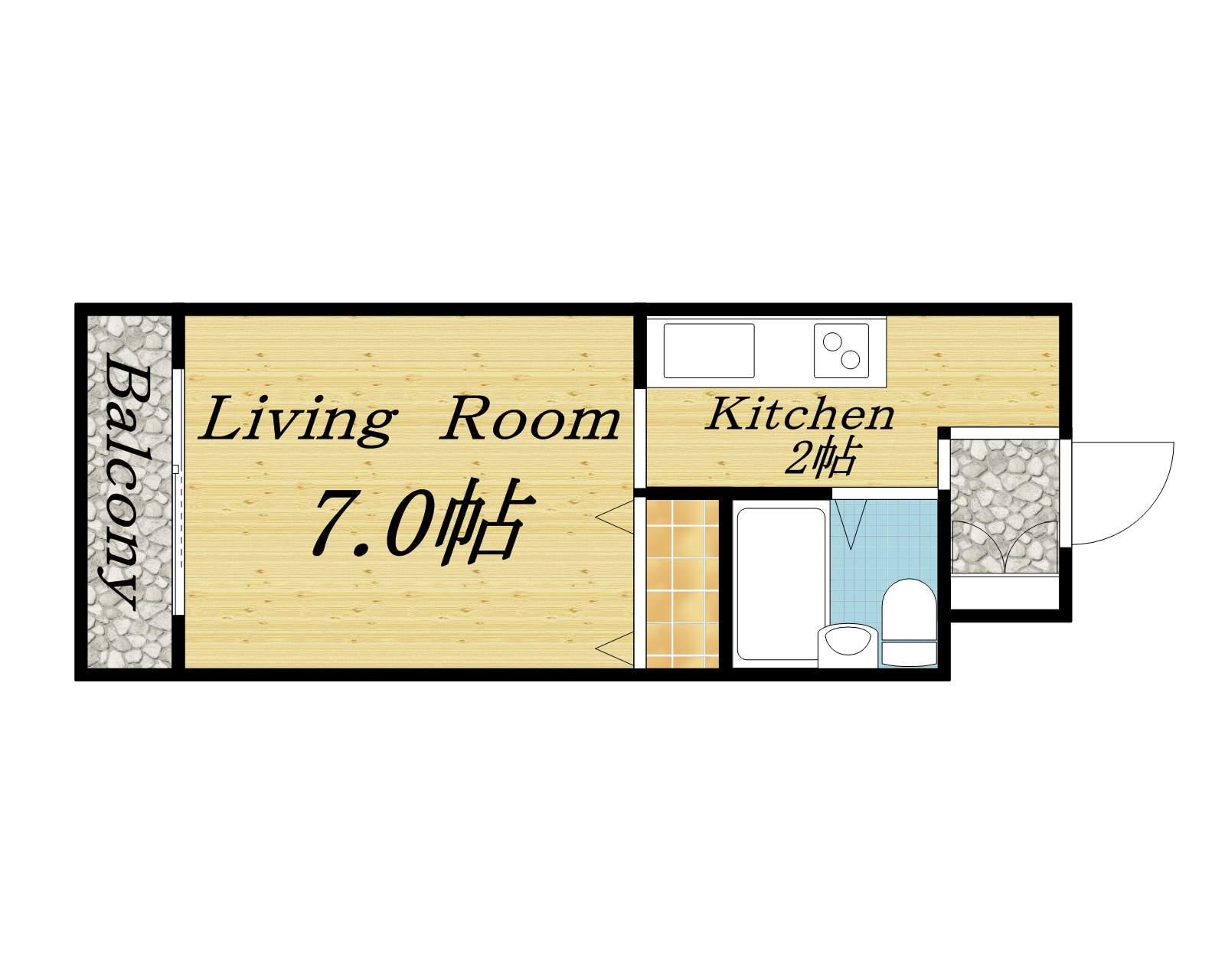 スタジオシティ(1K/3階)の間取り写真