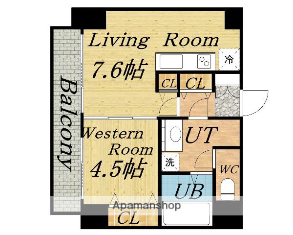 クラークマンションN17(1LDK/12階)の間取り写真