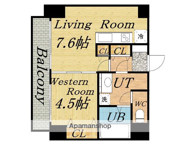 クラークマンションN17(1LDK/10階)の間取り写真