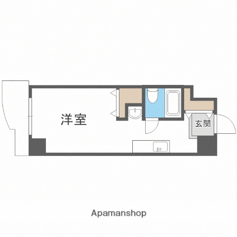 メゾンクレスト北大前(1K/2階)の間取り写真