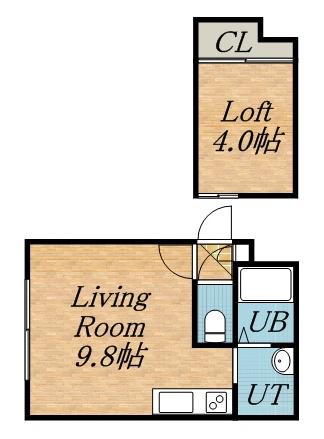 イーストコートN25(1K/1階)の間取り写真