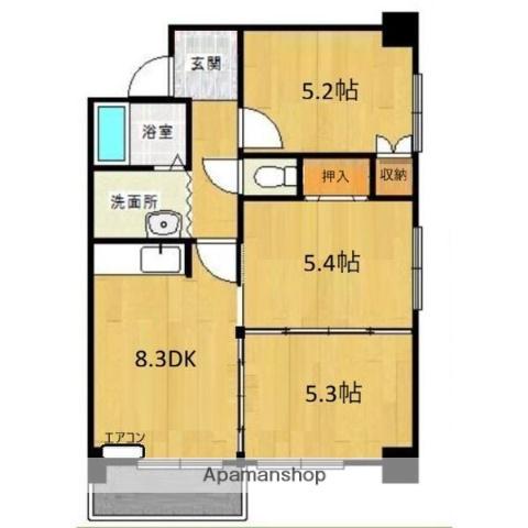 リトル札幌(3DK/5階)の間取り写真