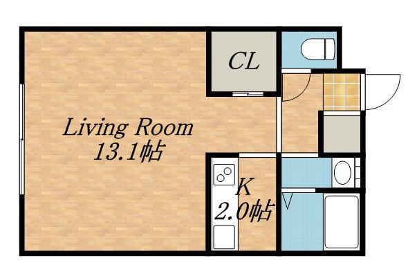 パラッツォ麻生南公園(1K/4階)の間取り写真