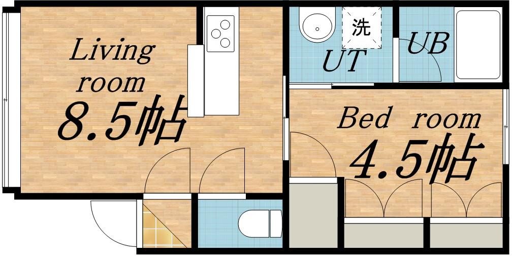 ソシアルトミイNO67(1LDK/2階)の間取り写真