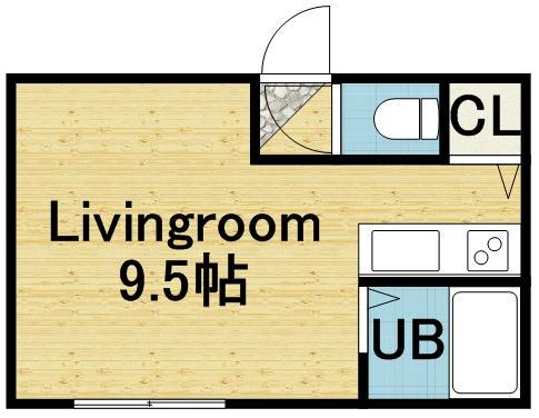 サクセスサーティスリー(1K/3階)の間取り写真