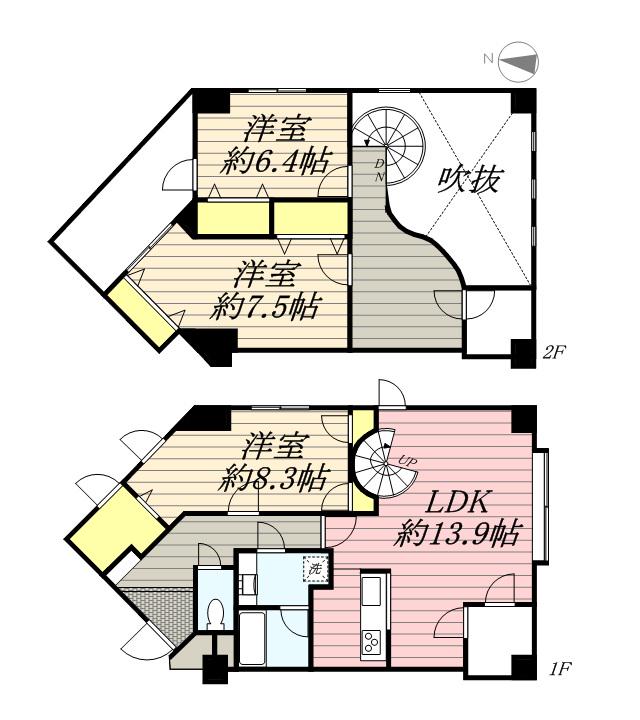 ライオンズマンション医大前(3LDK/10階)の間取り写真