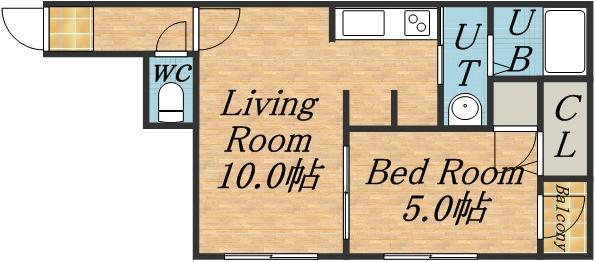 ビラ・レジリア光星(1LDK/1階)の間取り写真