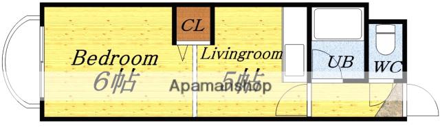 ウィングス札幌(1DK/3階)の間取り写真