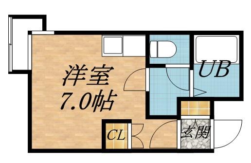ラミアール札幌(ワンルーム/1階)の間取り写真