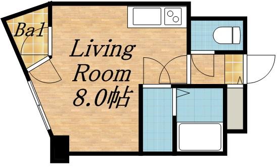 プライムパーク円山公園(ワンルーム/5階)の間取り写真