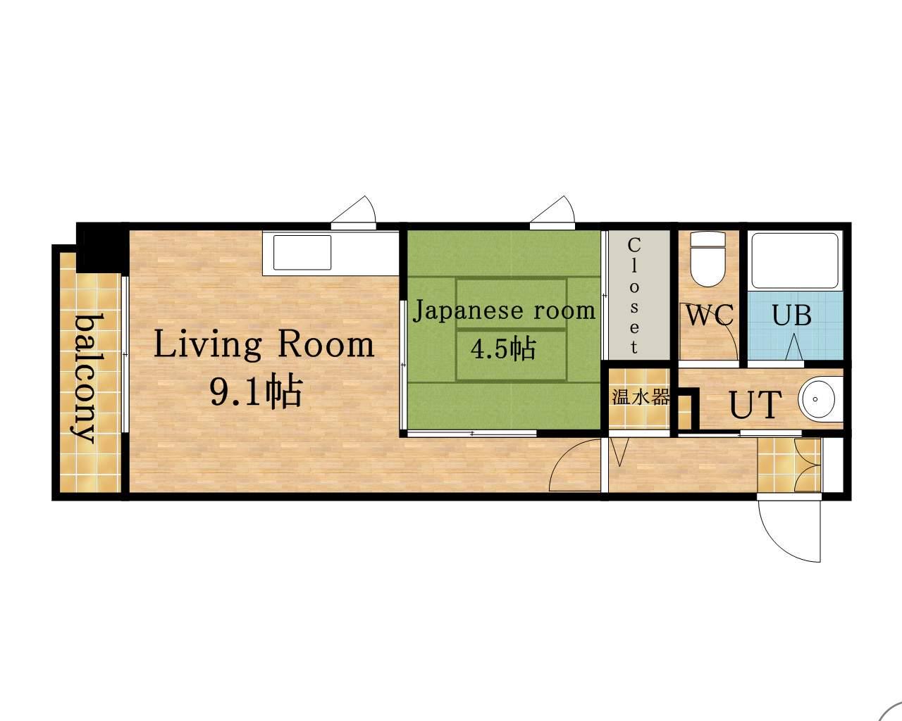 ガーデンハイツ西15(1LDK/6階)の間取り写真