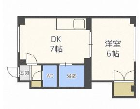 メゾンソウダ(1DK/3階)の間取り写真