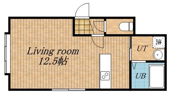 エスコートN23(ワンルーム/1階)の間取り写真