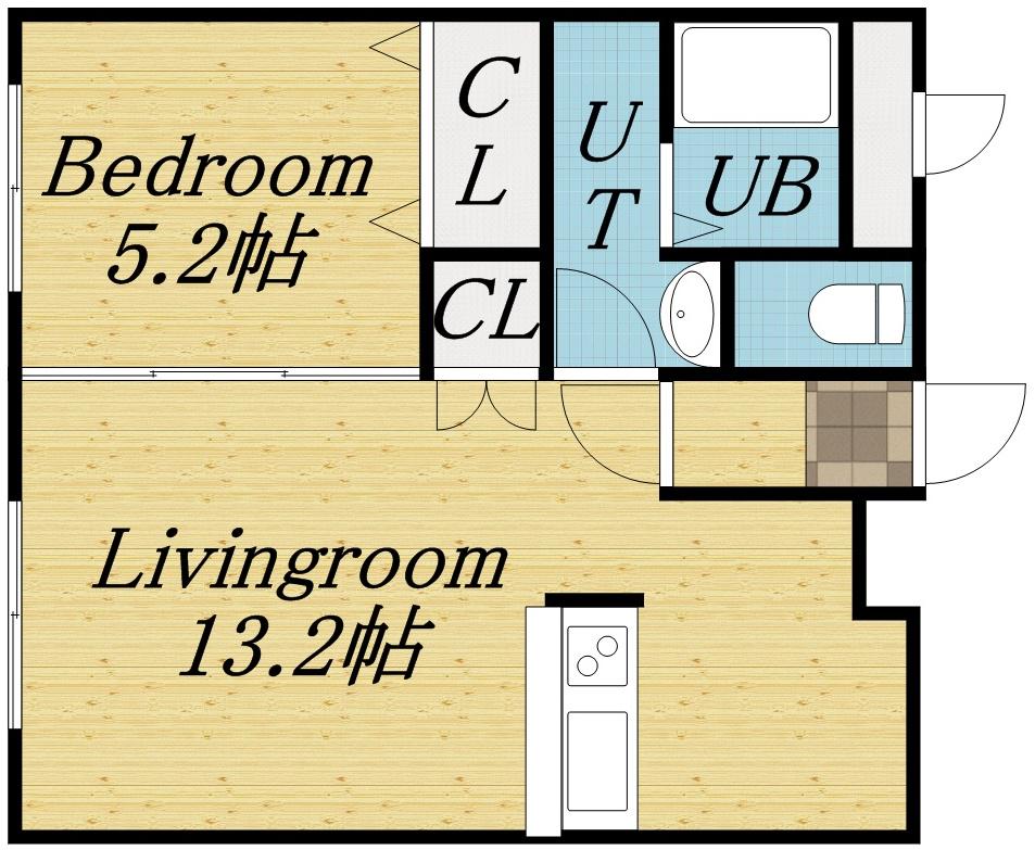 I・GRACE22(1LDK/4階)の間取り写真