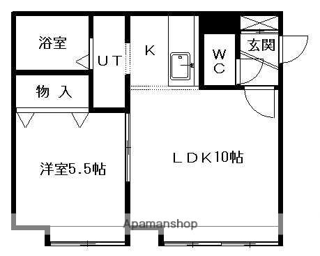 コンフォート819(1LDK/2階)の間取り写真