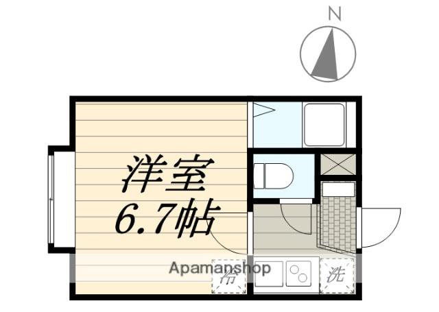 アップルハウス北30条Ⅱ(1K/2階)の間取り写真