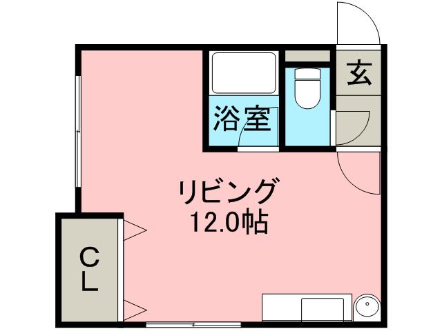 WOOD611(1DK/1階)の間取り写真