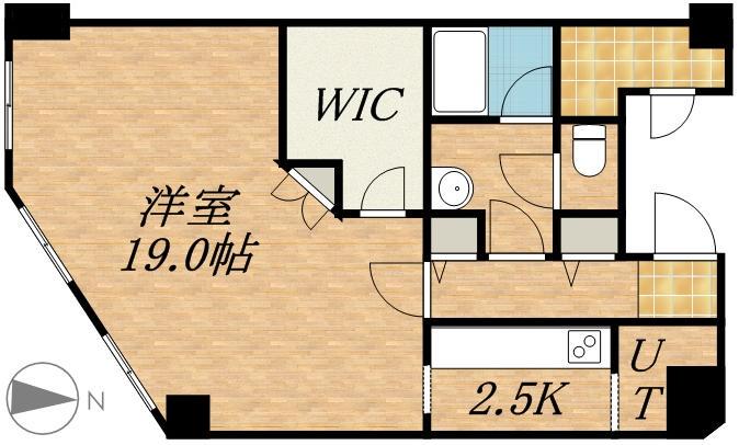 ブランジェミス(1K/9階)の間取り写真