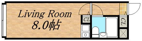 ダイアパレス大通第2(ワンルーム/11階)の間取り写真