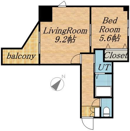 クラッセ宮の森ガーデン(1LDK/2階)の間取り写真