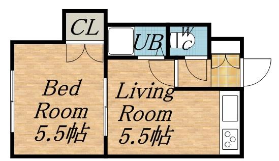 サニープレイスN33(1DK/4階)の間取り写真