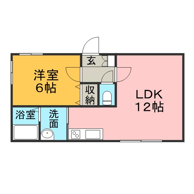 クレドール379(1LDK/1階)の間取り写真
