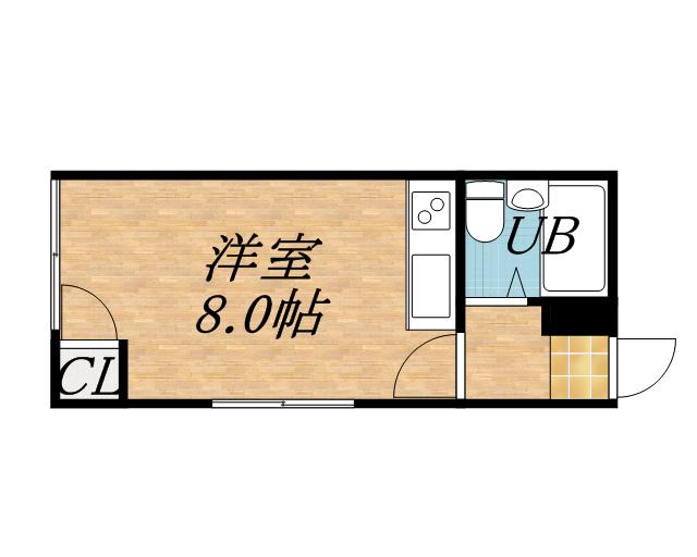 リバーサイド14(ワンルーム/3階)の間取り写真