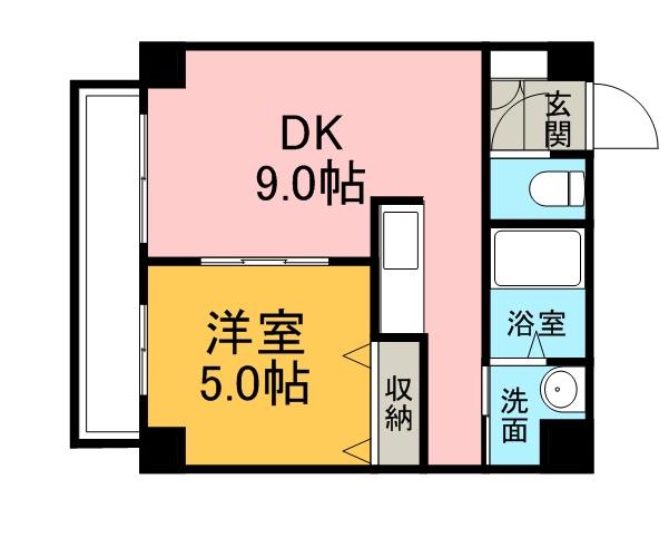 KレジデンスN23(1LDK/7階)の間取り写真