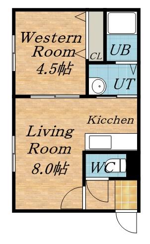 メゾンド・コー(1DK/2階)の間取り写真