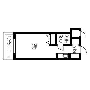 メゾン・ド・カナル(ワンルーム/4階)の間取り写真