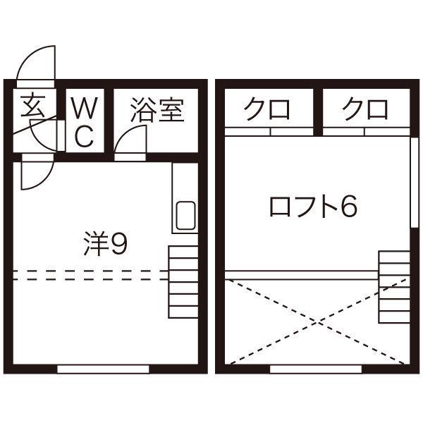 クルーズハウス元町西(1DK/1階)の間取り写真