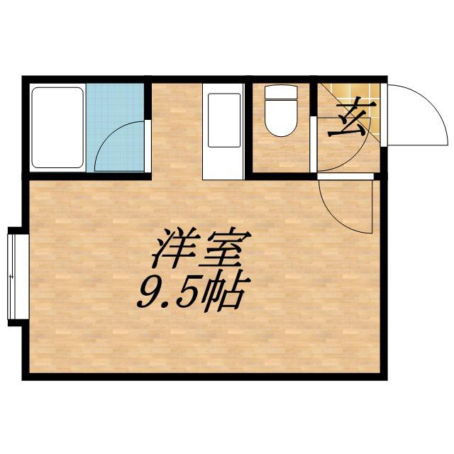 瀬比亜館北14条(ワンルーム/2階)の間取り写真