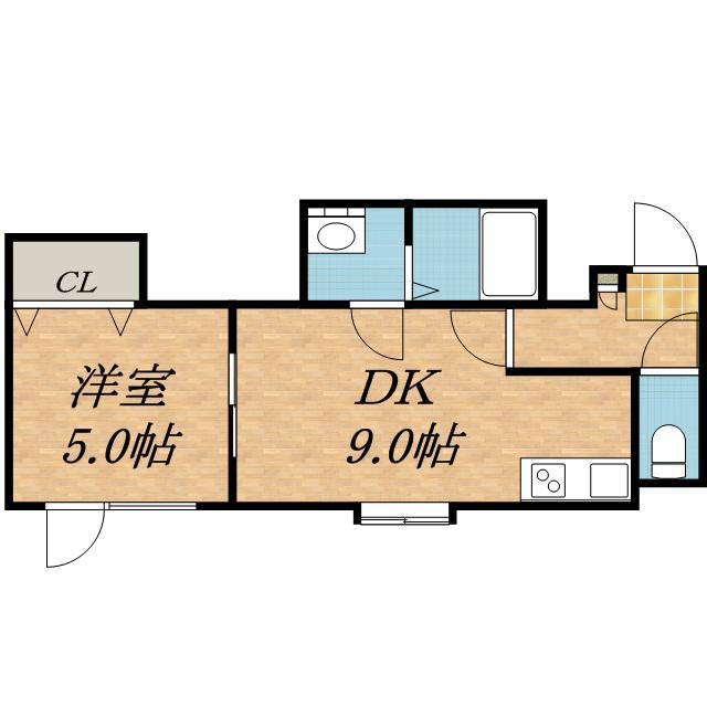 ミライコートⅡ(1LDK/1階)の間取り写真
