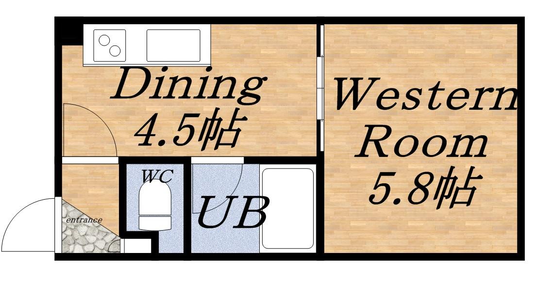 ハイムプレステージ(1DK/2階)の間取り写真