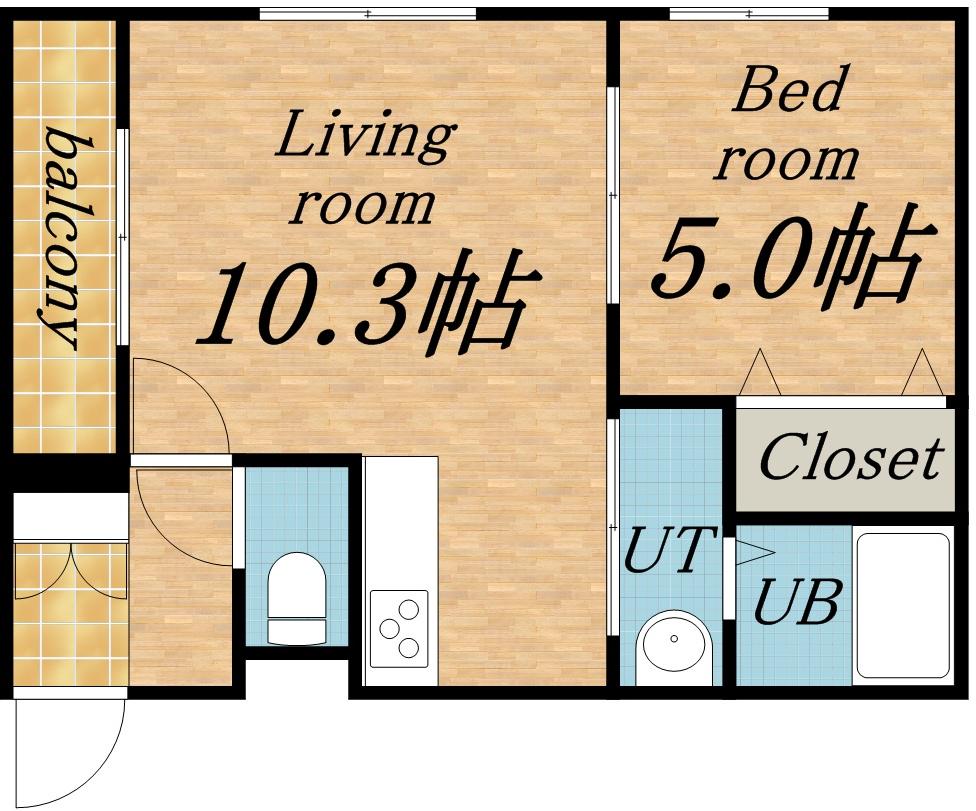 WILL DO北24条(1LDK/9階)の間取り写真