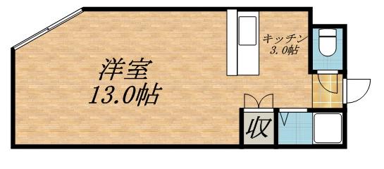 プラムコート札幌(1K/1階)の間取り写真