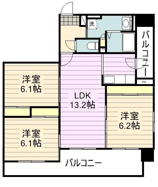 アコード23(3LDK/8階)の間取り写真