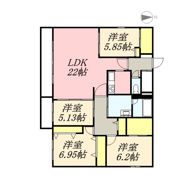 MARUYAMA-CITY.STELLA(4LDK/5階)の間取り写真