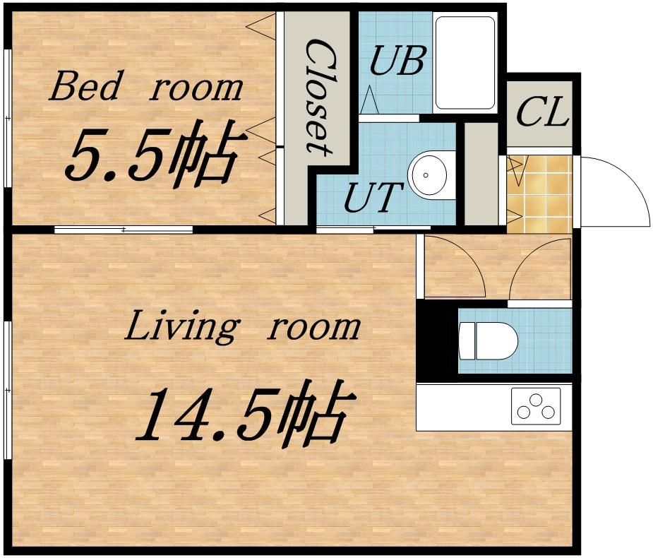 プレステージ知事公館(1LDK/4階)の間取り写真