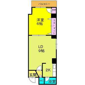 スタジオ108裏参道(1LDK/2階)の間取り写真